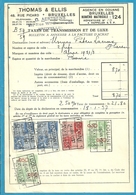 Fiscale Zegels 10 Fr + 0.30 Fr..TP Fiscaux / Op Dokument Douane En 1937 Taxe De Transmission Et De Luxe - Documents
