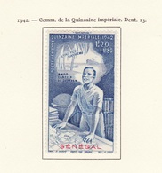 Sénégal Poste Aérienne 1942 Y&T N°PA21 - Michel N°F203 * -  1,20f+1,80f Quinzaine Impériale - Luchtpost