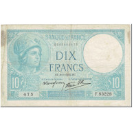 France, 10 Francs, 10 F 1916-1942 ''Minerve'', 1941, 1941-01-09, TTB - 10 F 1916-1942 ''Minerve''