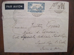 SENEGAL France 1939 FM Franchise Militaire St Cyr Maitre D'escrime Lettre Enveloppe Cover Colonies AOF - Cartas & Documentos