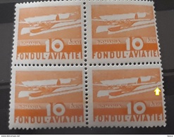 Error Airmail, Airport, ROMANIA 1936, BF 4,  10B ORANGE, Intrerupted Line,AEREO, AIRMAIL,AEROPORT, AVIATION, BF 4 - Ungebraucht