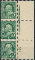 Stamps USA 1898-99 1¢ Vert Plate Strips - OG MNH - SC# 279 - Unused Stamps