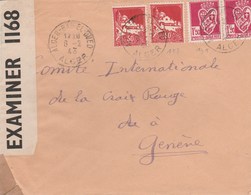 ALGERIE LETTRE ALGER BAB EL OUED 1943 +CENSURES POUR COMITE INT CROIX ROUGE - Lettres & Documents