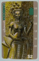 CAMBODIA - $2 - Anritsu - Telstra - Goddess -  Used - Cambodja