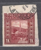 Austria Occupation Of Bosnia 1906 Pictorials Mi#42 U Imperforated, Used - Oblitérés