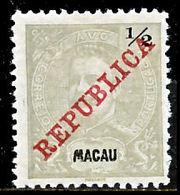 !										■■■■■ds■■ Macao 1911 AF#149* Mouchon "REPUBLICA" 1/2 Avo (x12391) - Ungebraucht