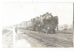 CHEMIN DE FER Carte Photo  Locomotive A Vapeur Des Chemins De Fer Du Nord Gros Plan - Matériel