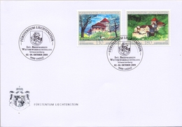 2009 , LIECHTENSTEIN , INT. BRIEFMARKEN SCHWARZENBERG , FR. ARQUITECTURA - Storia Postale