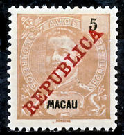 !										■■■■■ds■■ Macao 1911 AF#152* Mouchon "REPUBLICA" 5 Avos (x12401) - Unused Stamps