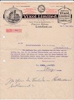 Letter VIXOL Ltd. London S. W. Distilleries, With Nice Picture, 1914, To Menziken (Switzerland) - Regno Unito