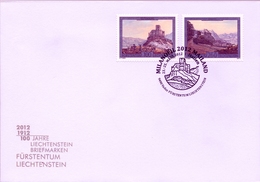 2011 , LIECHTENSTEIN , MILANOFIL 2012 - MAILAND , GÜTENBERG , VADUZ - Storia Postale