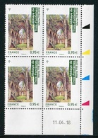 Bloc De 4 Timbres** Gommés De 2018 "0,95 € - Abbaye De Trois-Fontaines" Avec Date 11 . 04 . 18 (et Bobst) - 2010-2019