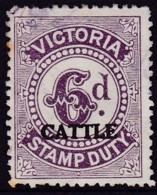 Australia Stamp Duty Cattle 6d Used - Revenue Stamps