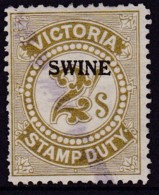 Australia Stamp Duty Swine 2/- Used - Fiscale Zegels