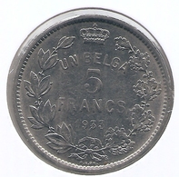 ALBERT I * 5 Frank / 1 Belga 1933 Frans Pos A * Nr 5375 - 5 Francs & 1 Belga