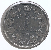 ALBERT I * 5 Frank / 1 Belga 1933 Frans Pos.B * Nr 5378 - 5 Francs & 1 Belga