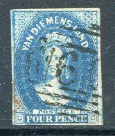 1855 - TASMANIA - 4 P.Bleu   -  1 VAL.  USED- LUXE !! - Used Stamps