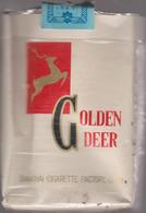 GOLDEN DEER - Chinese Empty Cigarettes Paper Box Around 1970-2 Scans - Sigarettenkokers (leeg)