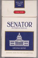 SENATOR - Empty Hungarian  Cigarettes Carton Box - Around (environ) 1965-70 - Sigarettenkokers (leeg)