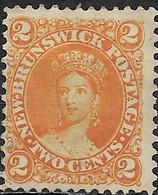NEW BRUNSWICK 1860 Queen Victoria - 2c - Orange MH - Ongebruikt