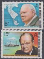 BRITISH ANTARCTIC TERRITORY - 1974 Sir Winston Churchill. Scott 62-63. MNH ** - Gebruikt