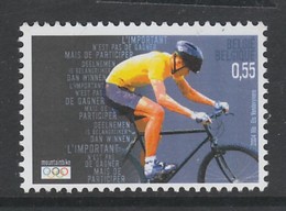 TIMBRE NEUF DE BELGIQUE - CYCLISME (JEUX OLYMPIQUES D'ATHENES) N° Y&T 3291 - Ciclismo