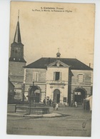 CERISIERS - La Place, La Mairie, La Fontaine Et L'Eglise - Cerisiers