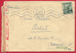 Slowakei - Alter Brief Mit Deutscher Zensur ~ 1944 - Covers & Documents