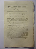 BULLETIN DES LOIS De 1812 - MIDDELBURG PAYS BAS HOLLAND - TRASIMENE ITALIE - DROIT D'AUBAINE FRANCFORT ALLEMAGNE - MAJOR - Decretos & Leyes