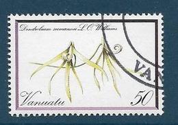 Timbre Oblitéré Vanuatu, N°652 Yt, Orchidée, Fleur, Dendrobium Seemannii 1982 - Vanuatu (1980-...)