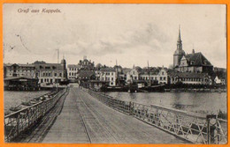 GRUSS AUS KAPPELN  -  PONT DE BATEAUX  -  Février 1916 - Kappeln / Schlei