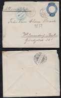 Brazil Brasil 1907 EN 50 300R Stationery Envelope SANTOS Via Italy MENDOZA To WILHELMSDORF BERLIN Germany M.P. Postmark - Postwaardestukken