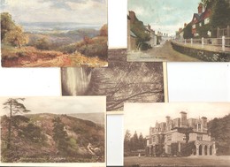 FIVE OLD POSTCARDS OF HASELMERE  SURREY SOME TENNYSON RELATED - Surrey