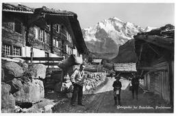 GSTEIGWILER → Bauer Mit Kinder Auf Dofstrasse, Fotokarte Ca,.1950 - Gsteig Bei Gstaad