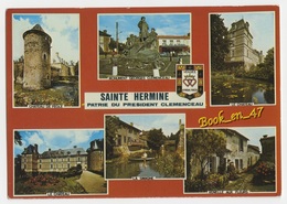 {76882} 85 Vendée Sainte Hermine , Multivues ; Château De Féole , La Smagne , Monument Georges Clémenceau - Sainte Hermine
