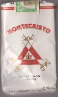 MONTECRISTO- Cuban  Empty Cigarettes Paper Box Around 1970-2 Scans - Estuches Para Cigarrillos (vacios)