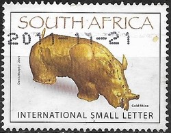 SOUTH AFRICA 2009 Mapungubwe Cultural Landscape - (5r.40) - Gold Rhinoceros FU - Used Stamps