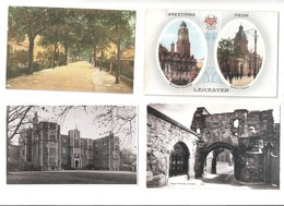 FOUR OLD POSTCARDS OF LEICESTER LEICESTERSHIRE - Leicester