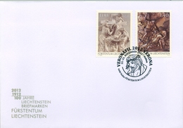 2012 , LIECHTENSTEIN , VERONAFIL 12 - VERONA , ARTE , ESCULTURA - Lettres & Documents