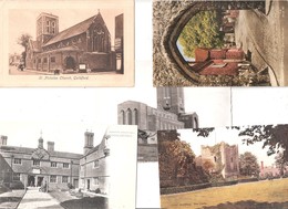 FIVE OLD POSTCARDS OF GUILDFORD ONE IS LARGE SURREY - Surrey