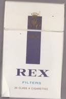 REX - Empty   Cigarettes Carton Box - Around (environ) 1970 - Empty Cigarettes Boxes