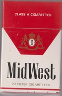 MID WEST- Empty American Cigarettes Carton Box - Around (environ)   1970 - Estuches Para Cigarrillos (vacios)