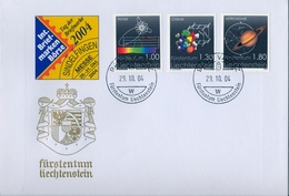 2004 , LIECHTENSTEIN , VADUZ , CIENCIAS , FISICA , QUIMICA , ASTRONOMIA - Covers & Documents