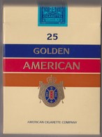 25 GOLDEN AMERICAN-  Empty Cigarettes Carton Box - Around 1970 - Sigarettenkokers (leeg)