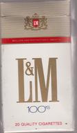 L&M  - American  Empty Cigarettes Carton Box Around 1970 - Estuches Para Cigarrillos (vacios)