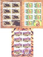 2013. Tajikistan, Wild Animals Of Asia, 3 Sheetlets IMPERFORATED, Mint/** - Tadjikistan