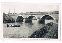 GUENROUET  44  Le Pont St Claire Et Pecheurs En Barque - Guenrouet