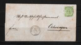 1873 ALTDEUTSCHLAND WÜRTTEMBERG → Brief Von Löwenstein Nach Öhringen - Covers & Documents