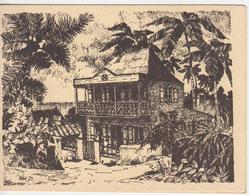 974 - ILE DE LA REUNION -  CASE CREOLE  SUR CARTE DOUBLE - Autres & Non Classés