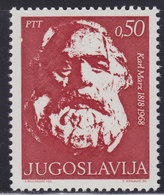 Yugoslavia 1968 Karl Marx, MNH (**) Michel 1305 - Karl Marx